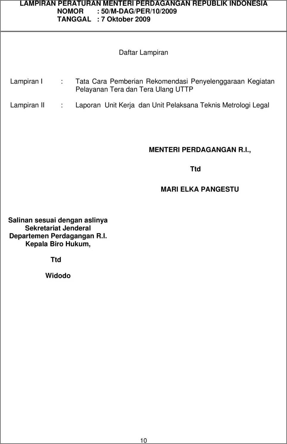 Contoh Surat Pernyataan Kementerian Perdagangan