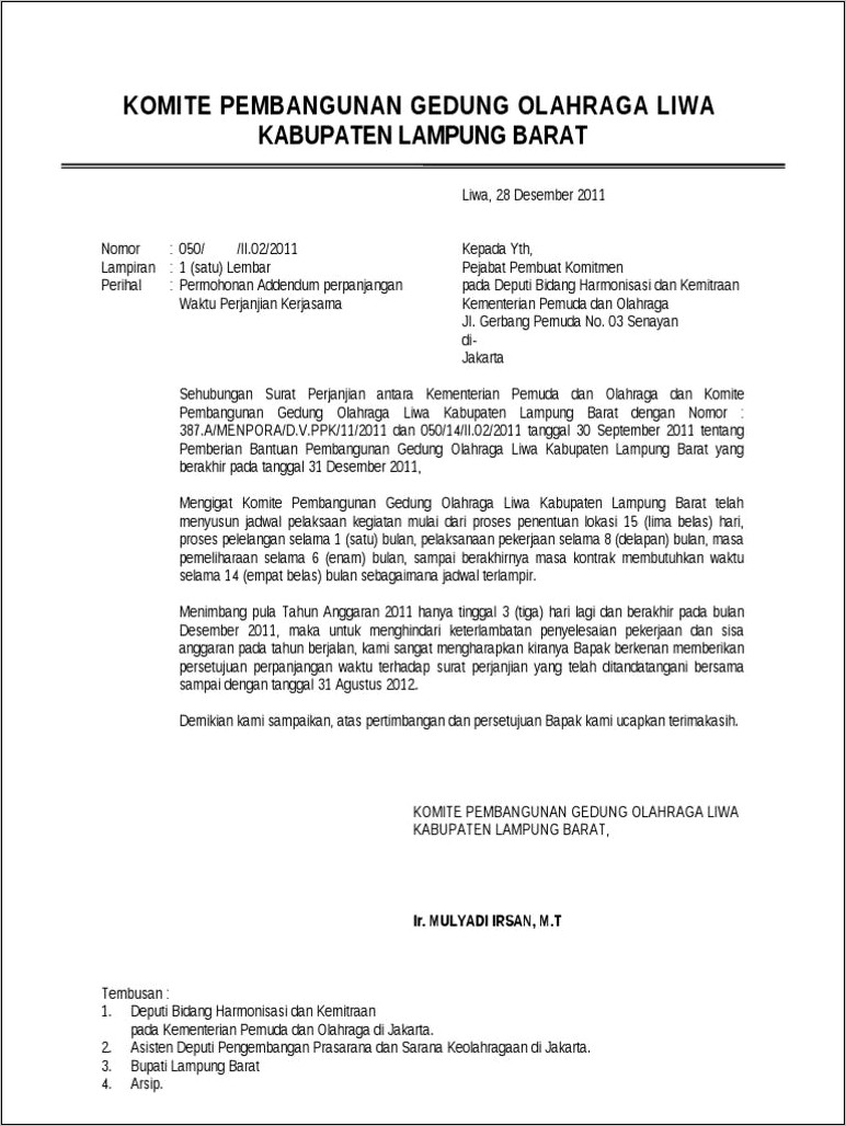 Contoh Surat Pernyataan Komitmen Bupati