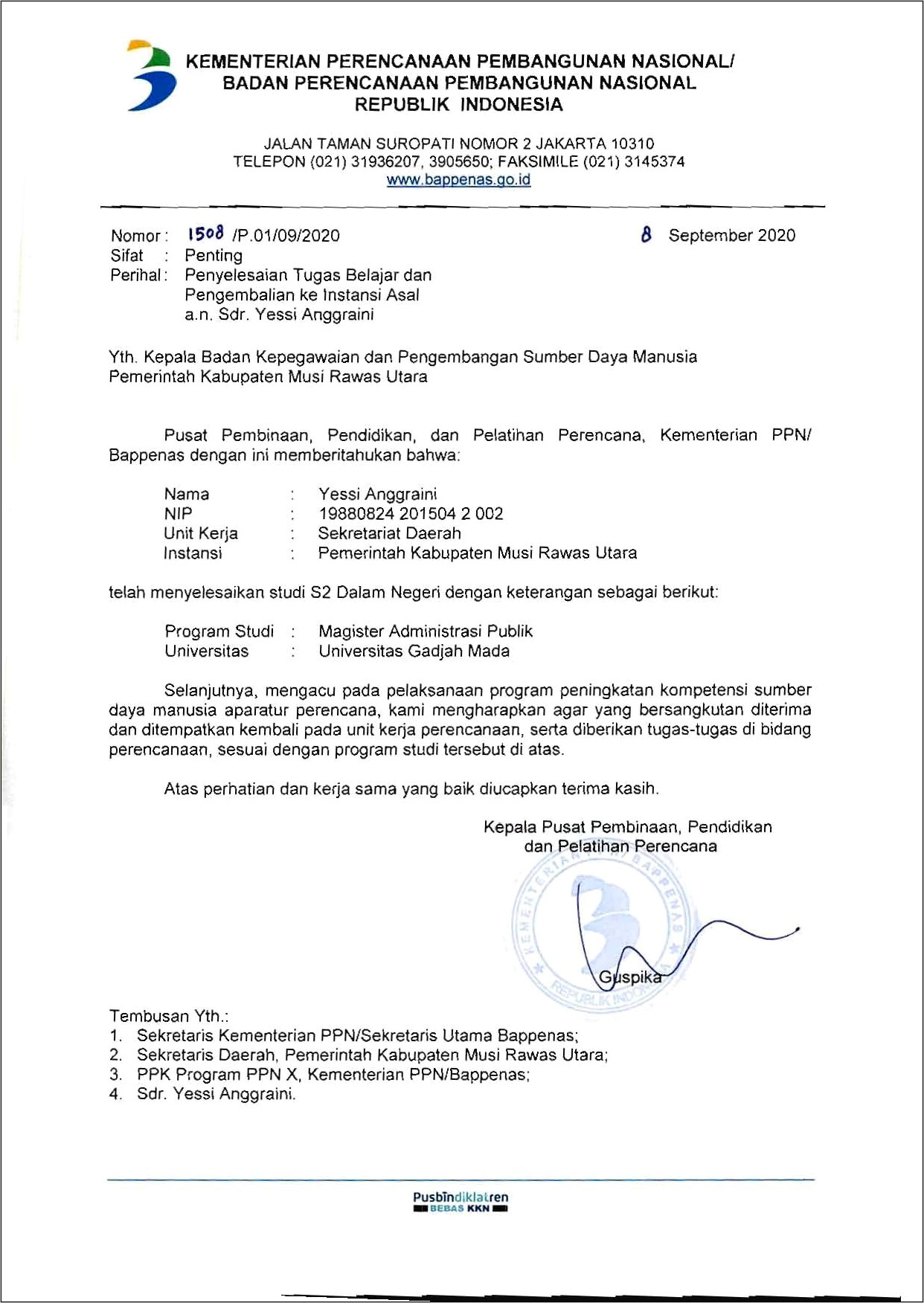 Contoh Surat Pernyataan Mengundurkan Diri Dari Universitas Gadjah Mada