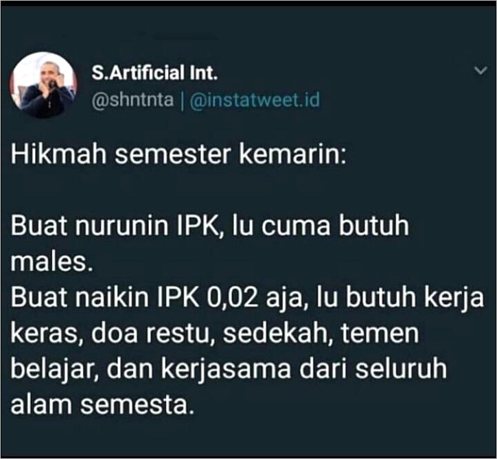 Contoh Surat Pernyataan Naikin Ipk