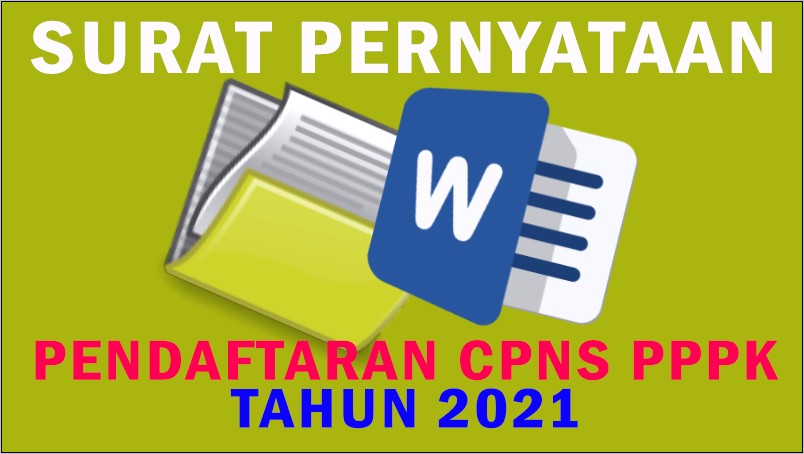 Contoh Surat Pernyataan P3k