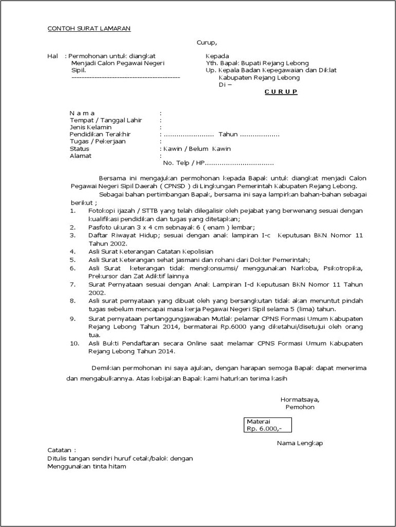Contoh Surat Pernyataan Pakta Integritas Guru Doc