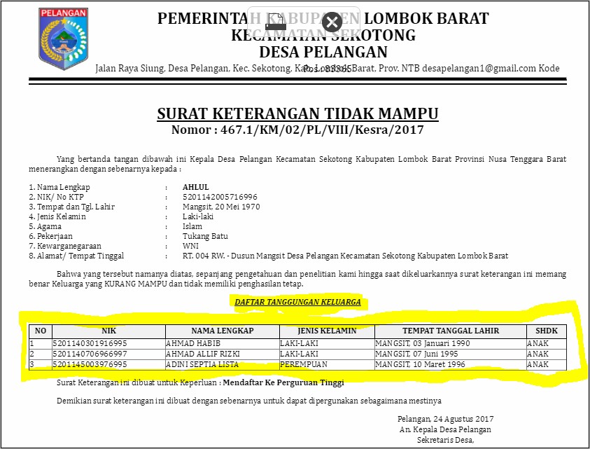 Contoh Surat Permohonan Keterangan Wasiat Surat Keterangan Desain