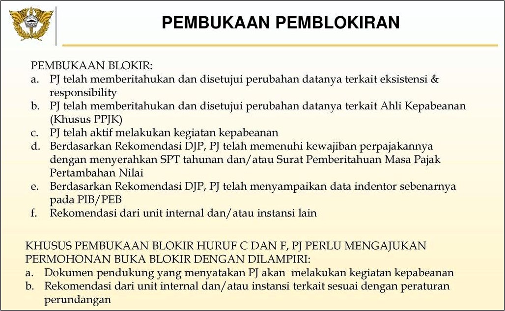 Contoh Surat Pernyataan Pembukaan Blockir Bank