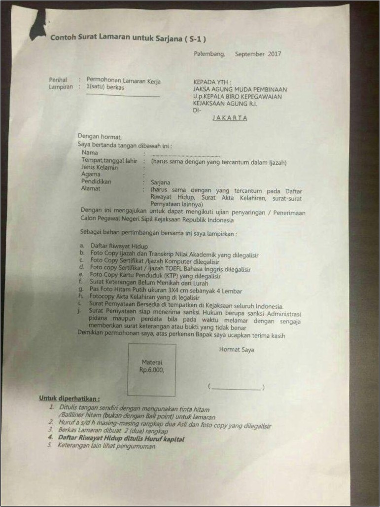 Contoh Surat Pernyataan Pemprov Dki 2019