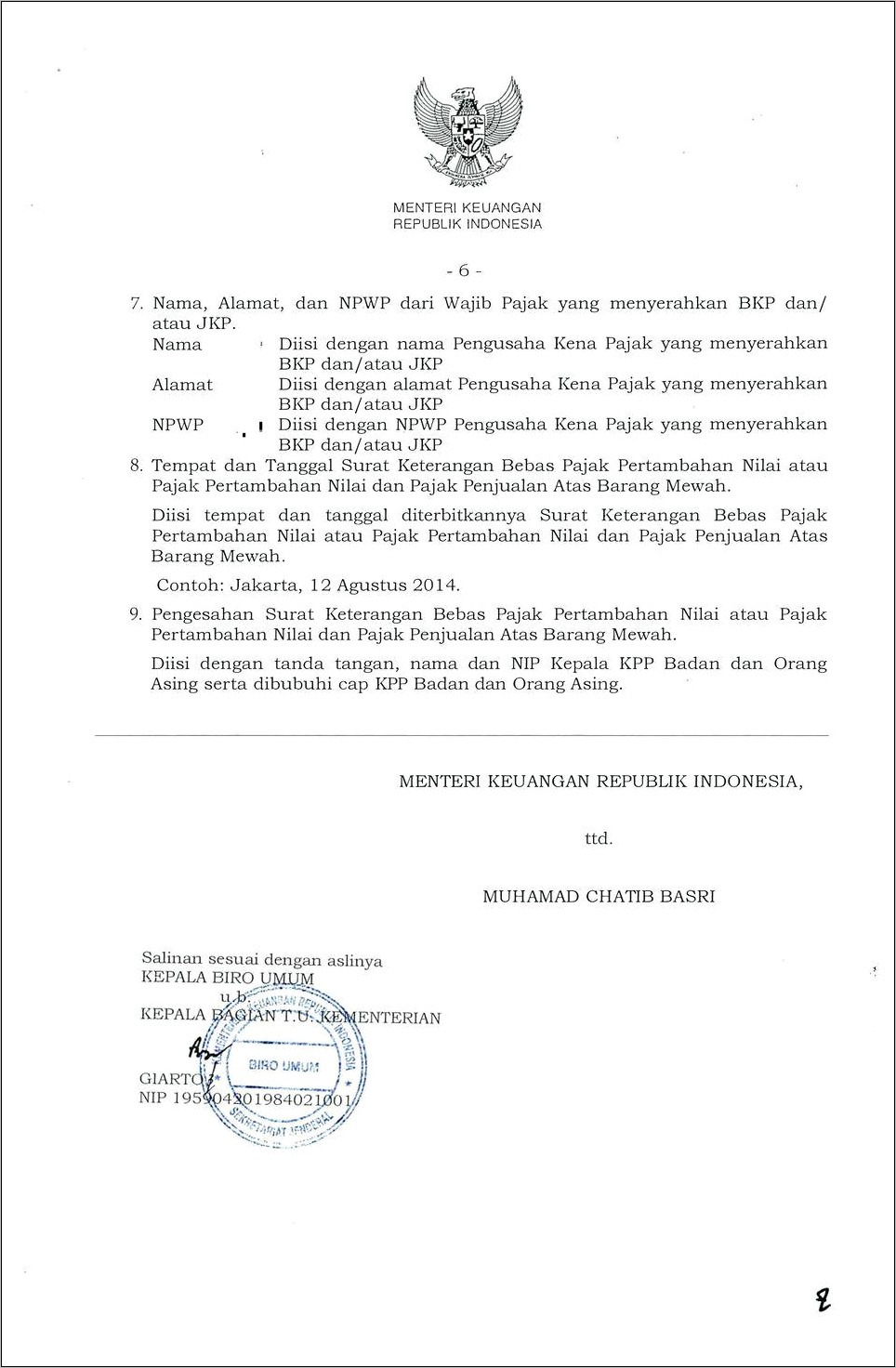 Download Contoh Surat Keterangan Bebas Pajak