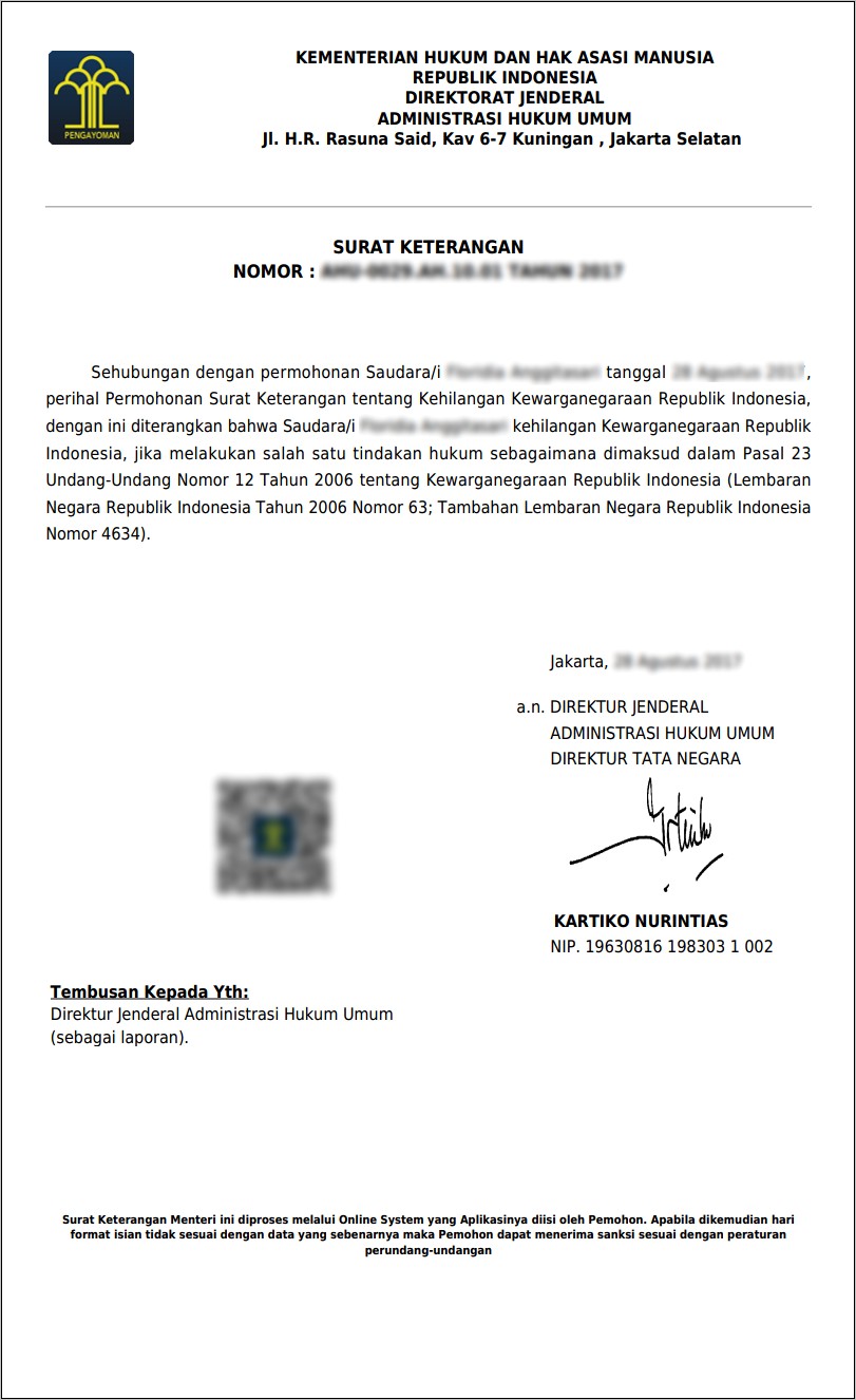 Forma Contoh Permohonan Surat Keterangan