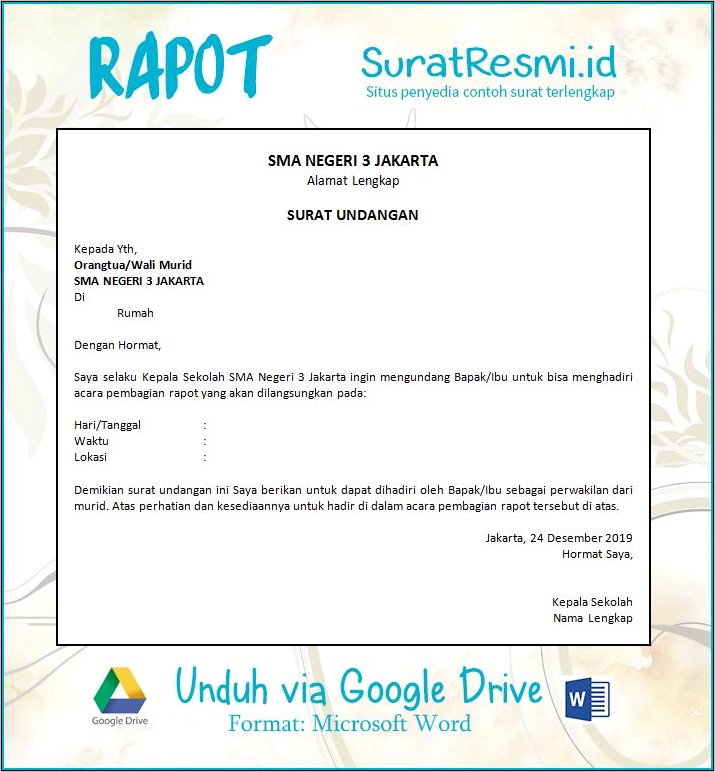 3 Contoh Surat Pribadi Dan Surat Dinas