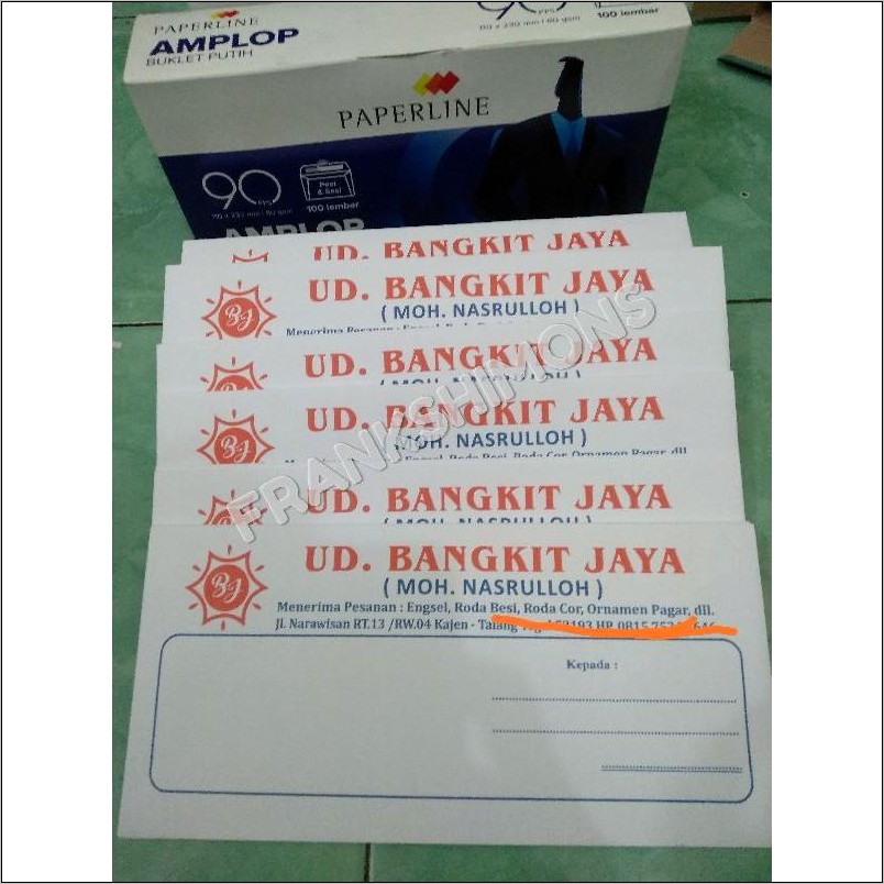 Contoh Amplop Surat Dinas