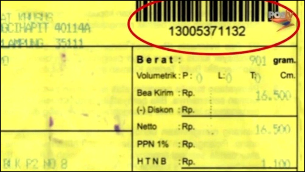 Contoh Belanja Pengiriman Surat Dinas Pos Pusat