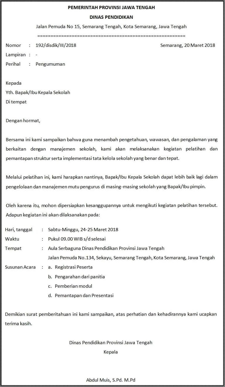 Contoh Contoh Surat Menyurat Suatu Usaha