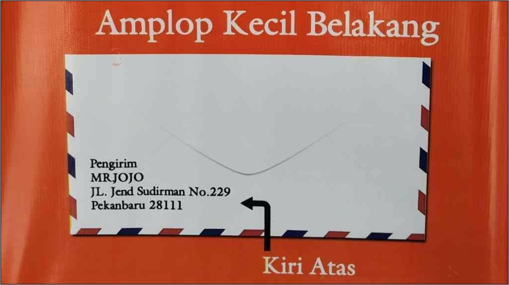 Contoh Format Amplop Mengirim Surat Dinas