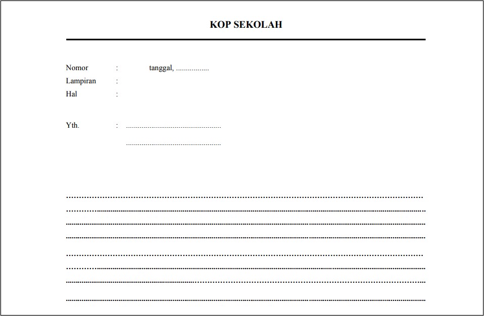 Contoh Format Surat Dinas