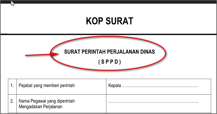 Contoh Format Surat Perjalanan Dinas Terbaru