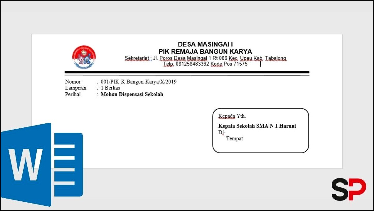 Contoh Free Kop Surat Perusahaan Doc