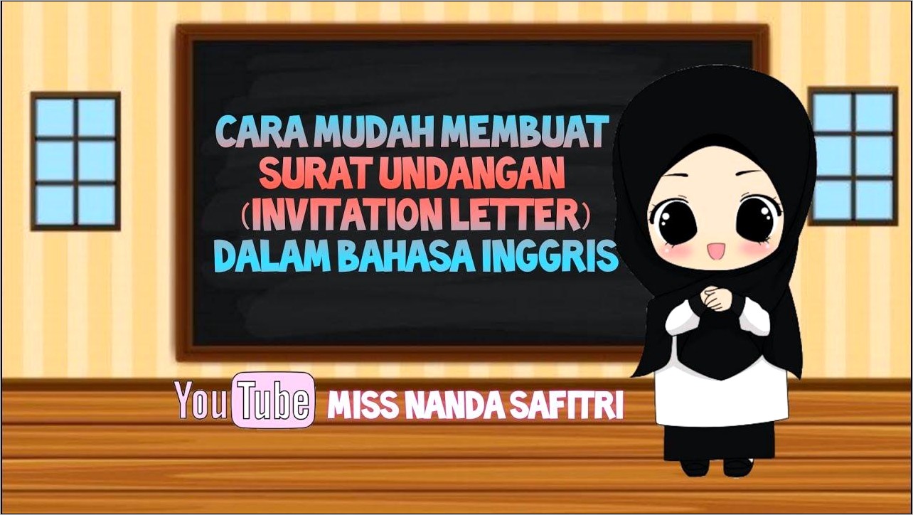 Contoh Gambar Surat Undangan Bahasa Inggris