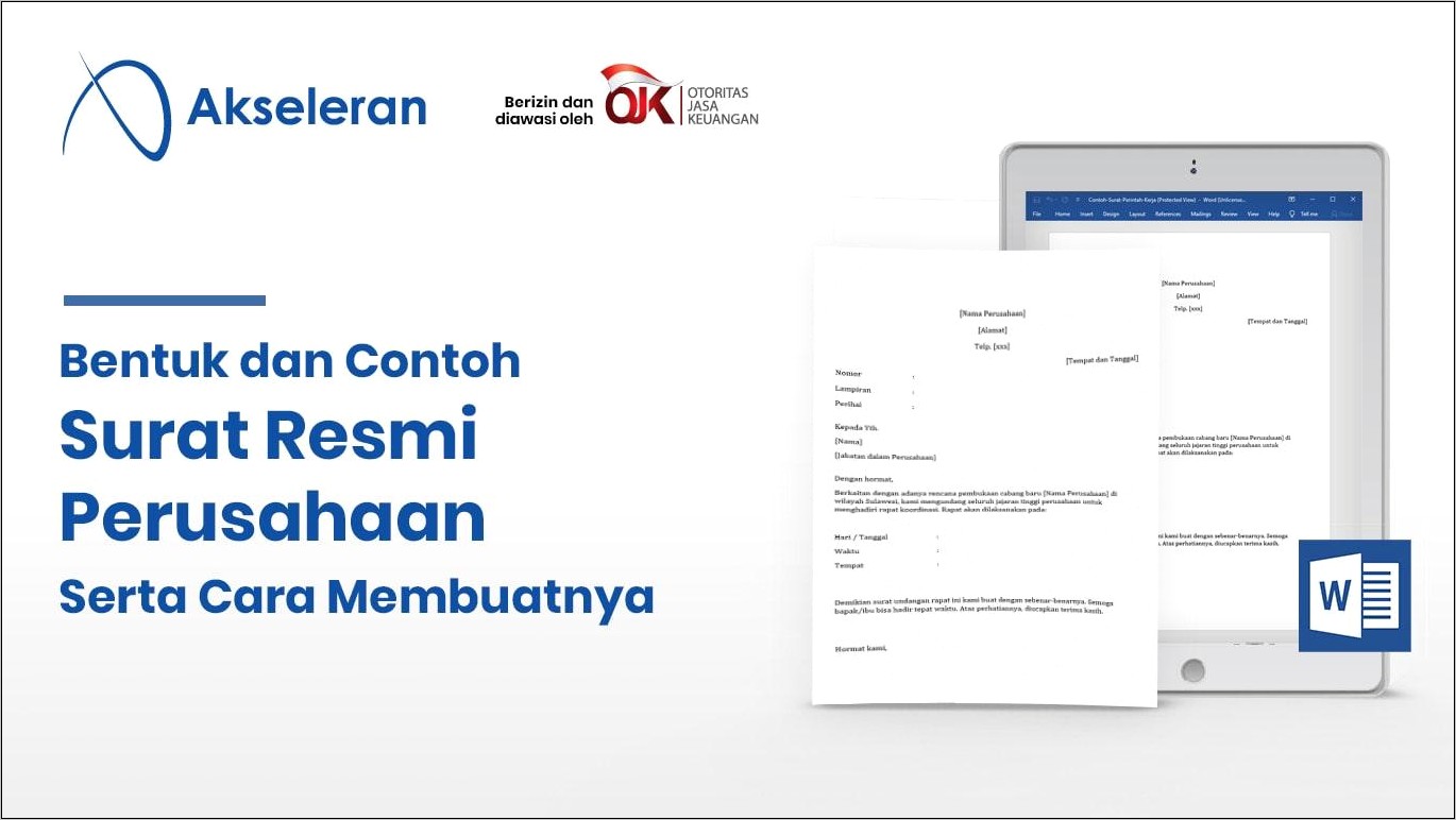 Contoh Isi Surat Resmi Perusahaan