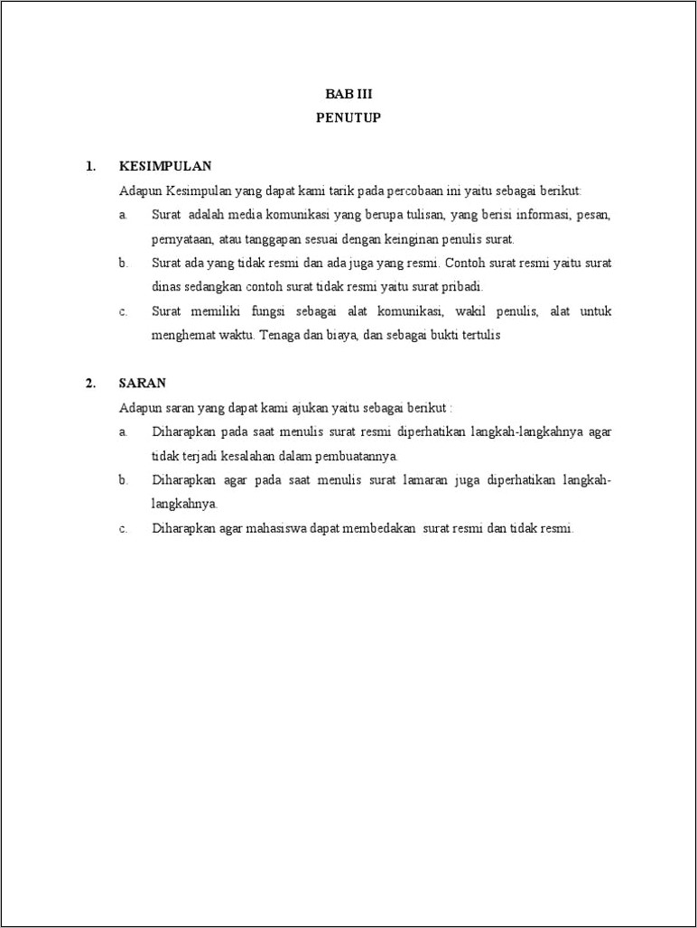 Contoh Judul Makalah Surat Dinas