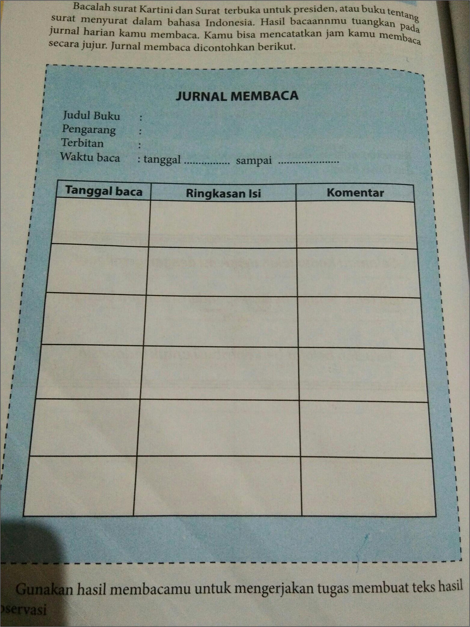 Contoh Jurnal Surat Dinas