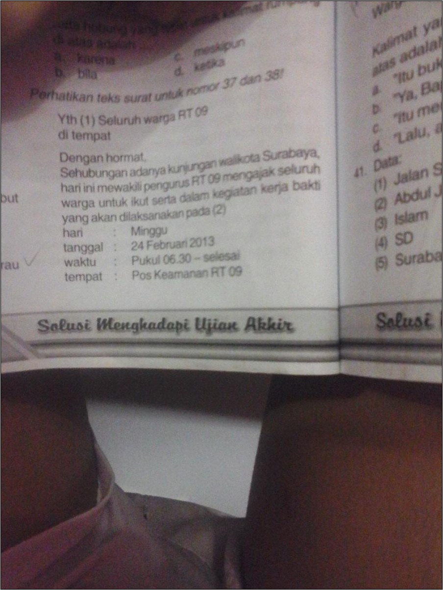 Contoh Kalimat Tidak Efektif Pada Surat Undangan