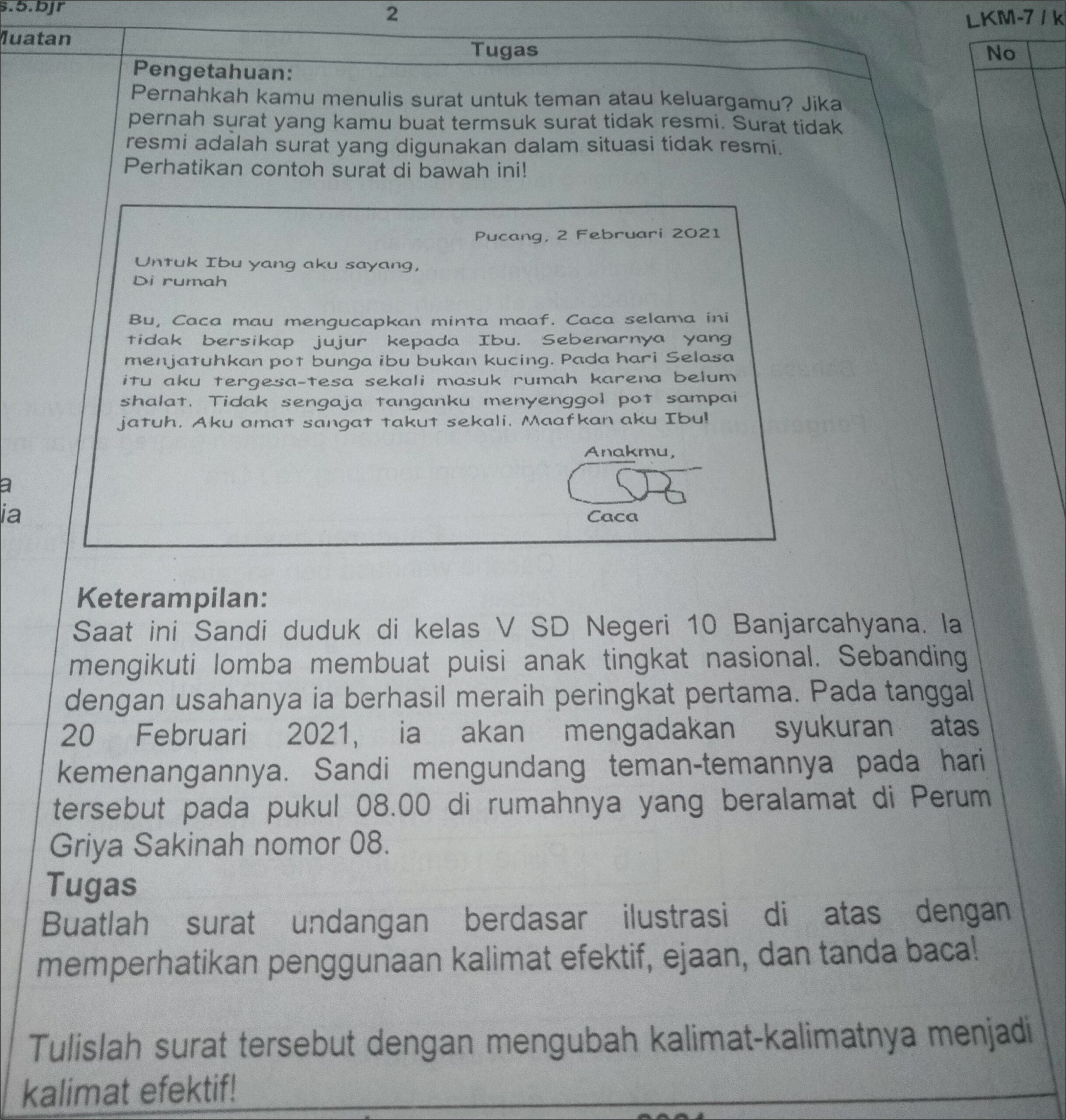 Contoh Kata Yang Tidak Baku Dalam Surat Undangan