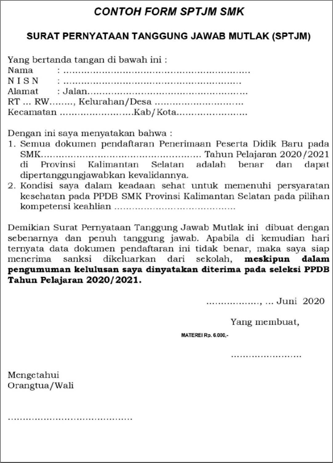 Contoh Kop Surat Dinas Pendidikan Banjarmasin