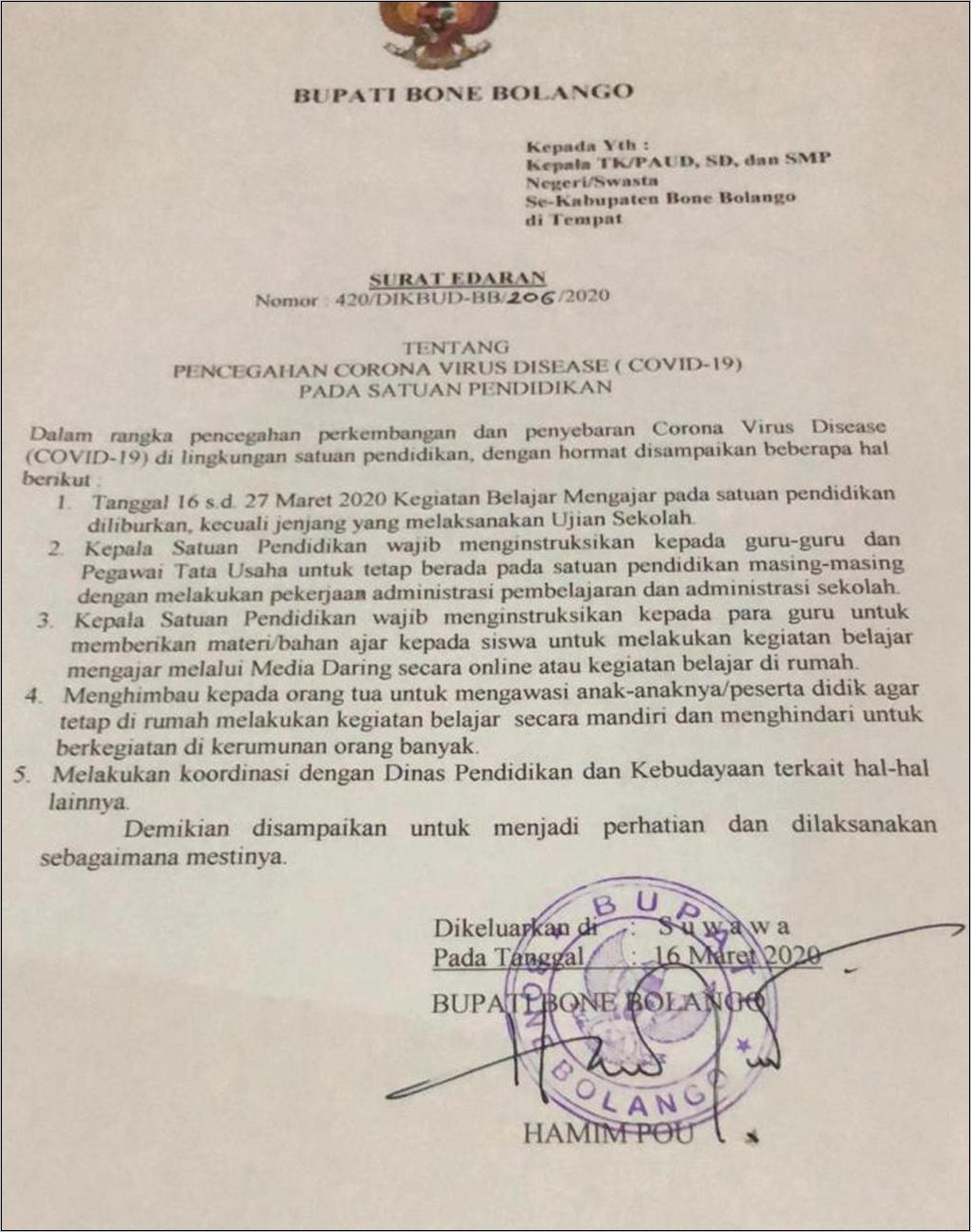 Contoh Kop Surat Dinas Pendidikan Kabupaten Tangerang