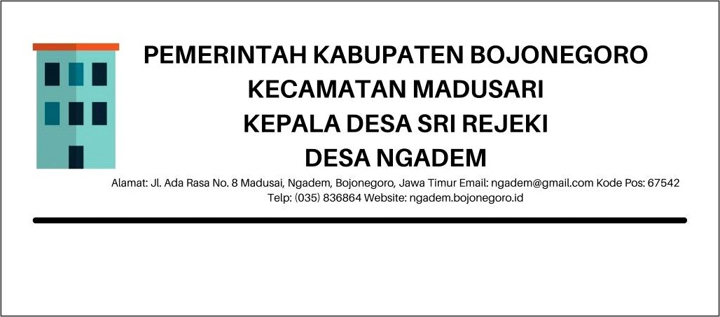 Contoh Kop Surat Perusahaan Bagian Bawah