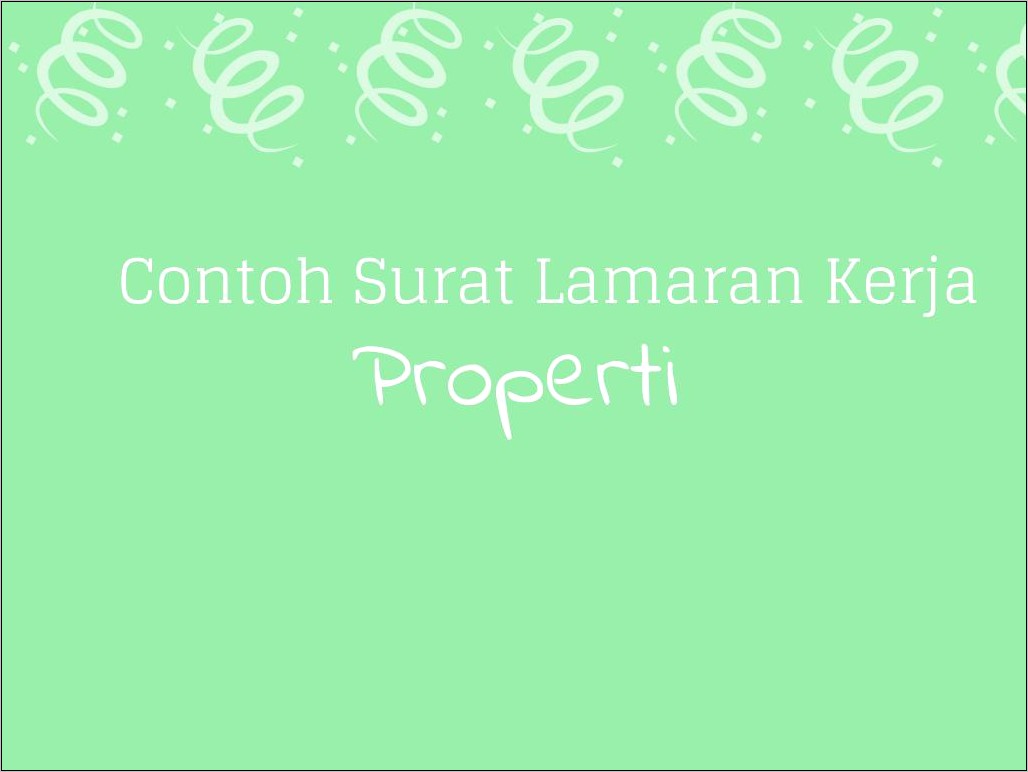 Contoh Kop Surat Perusahaan Pt Properti