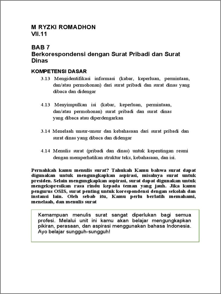 Contoh Kutip An Surat Dinas Dan Isi Bagiannya