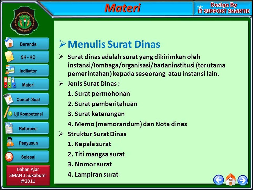 Contoh Menyunting Surat Dinas