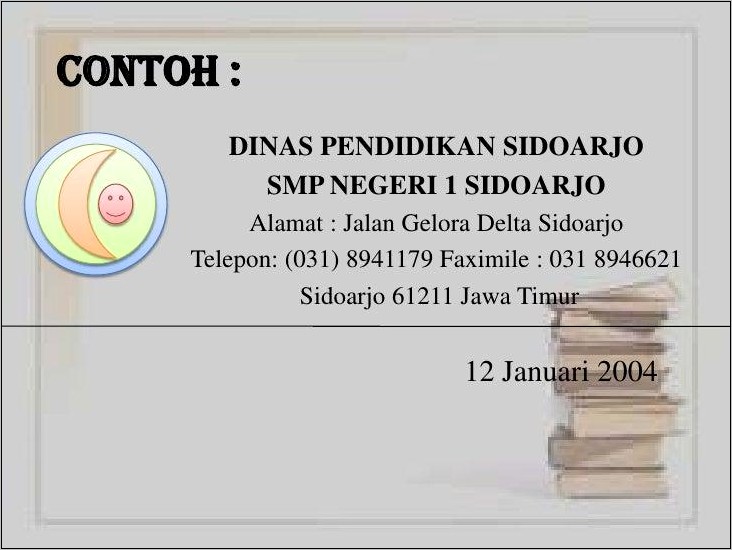 Contoh No Telepon Pada Surat Dinas