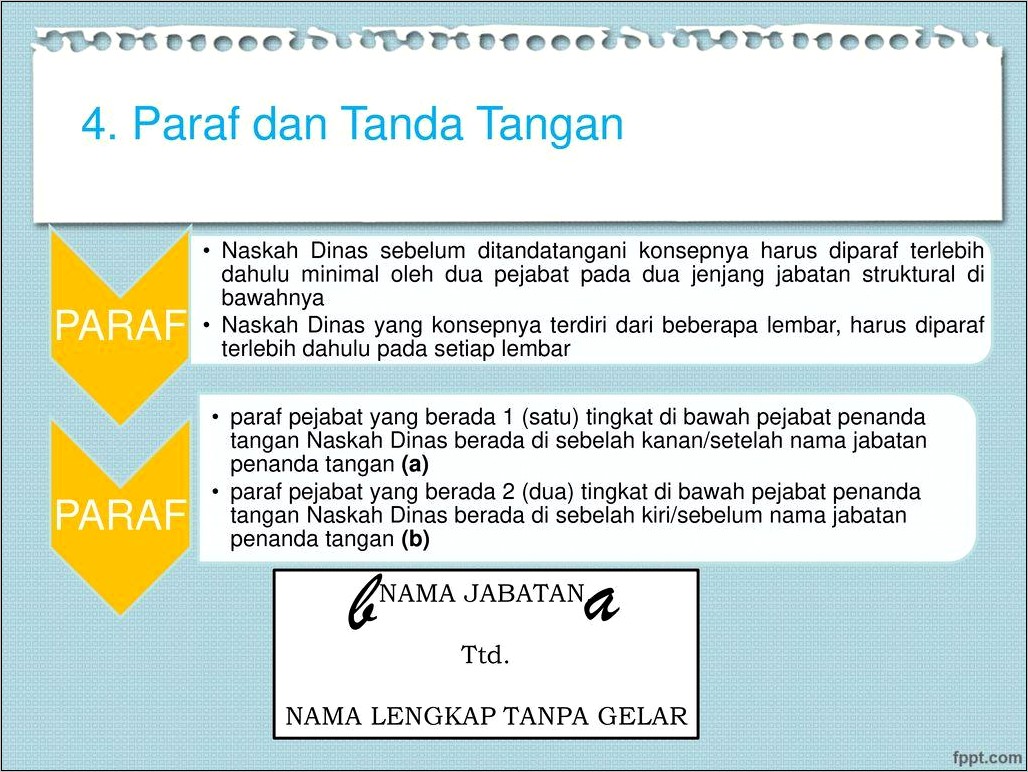 Contoh Paraf Pada Surat Dinas