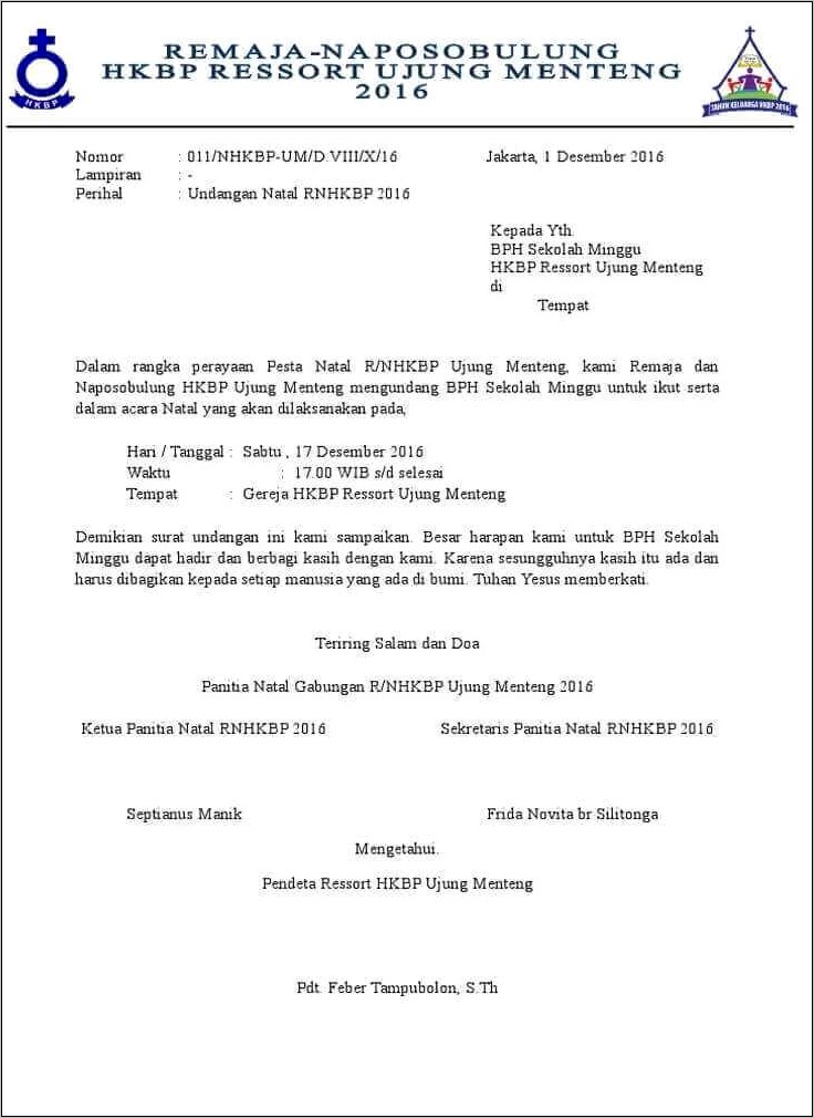 Contoh Penulisan Kepanitiaan Surat Dinas