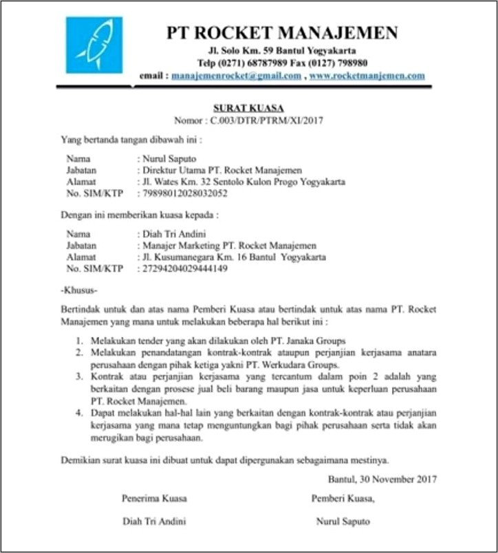 Contoh Penulisan Nomor Surat Perusahaan