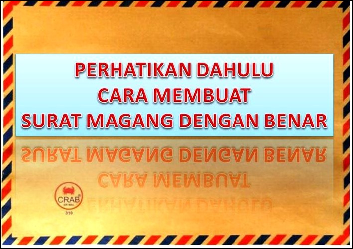 Contoh Penulisan Surat Magang Ke Perusahaan