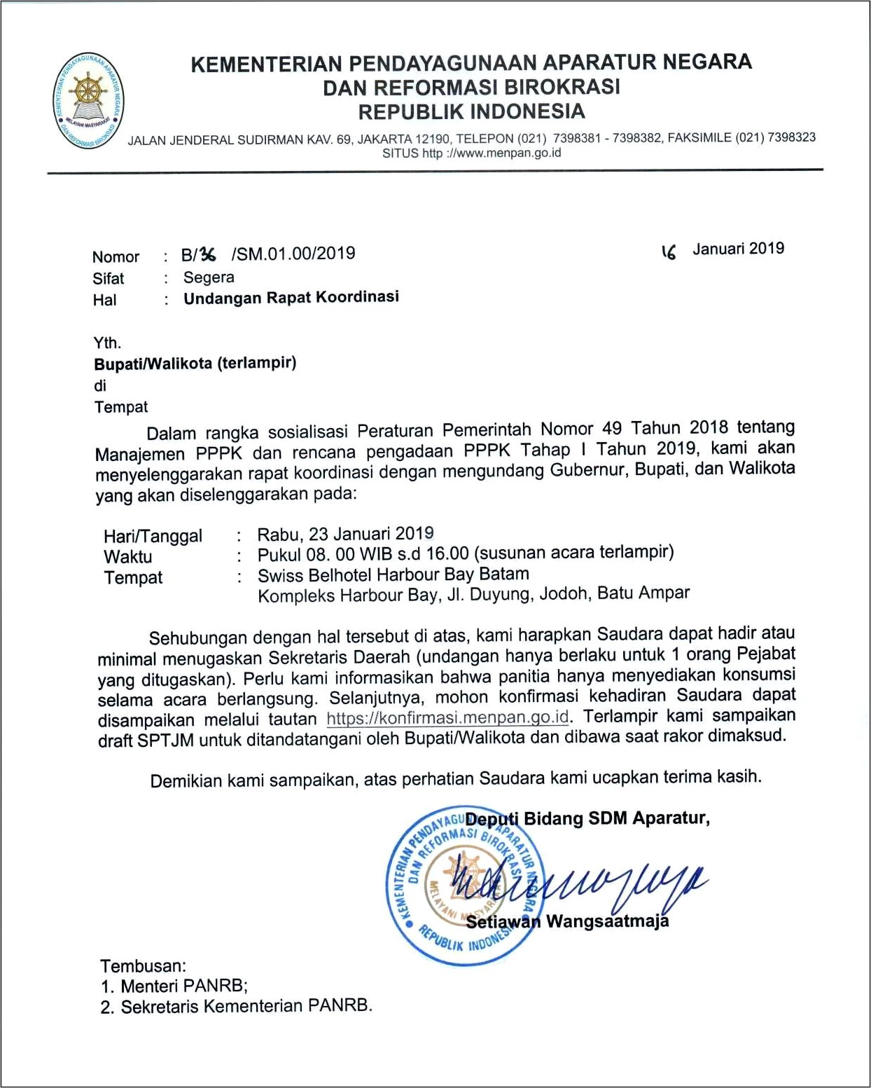 Contoh Penulisan Surat Undangan