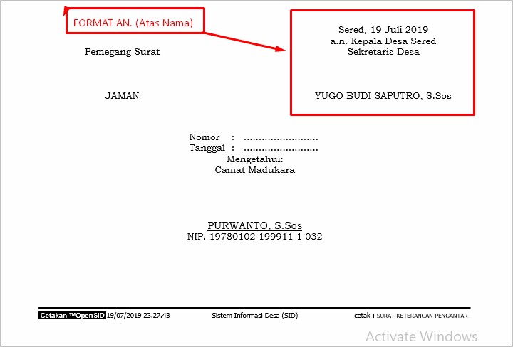 Contoh Penulitan Tanda Tangan Ketua Dan Sekertaris Surat Dinas