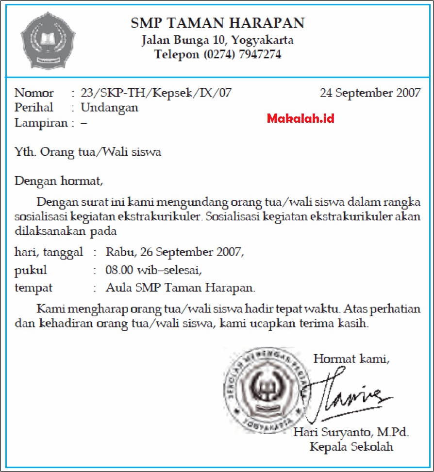 Contoh Proposal Surat Dinas Terbaru Sosialisasi