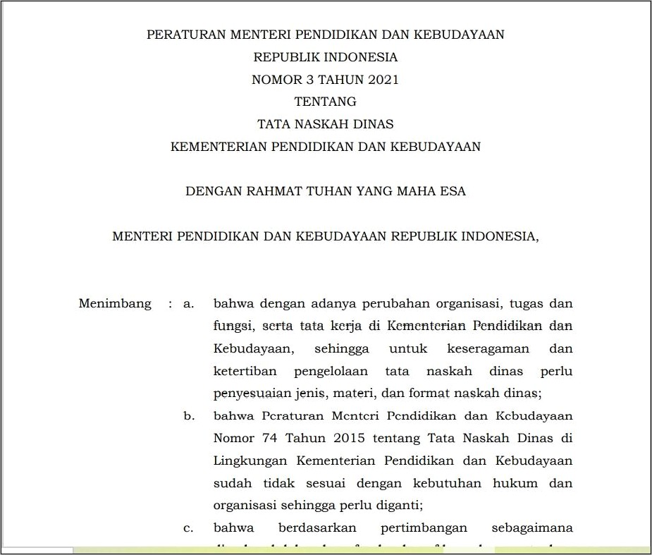 Contoh Sk Penomoran Surat Dinas Di Perguruan Tinggi