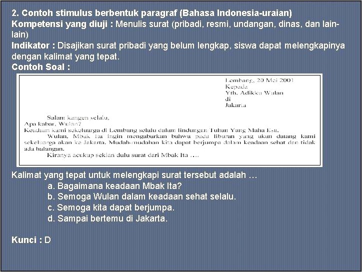 Contoh Soal Melengkapi Surat Undangan Sd Doc