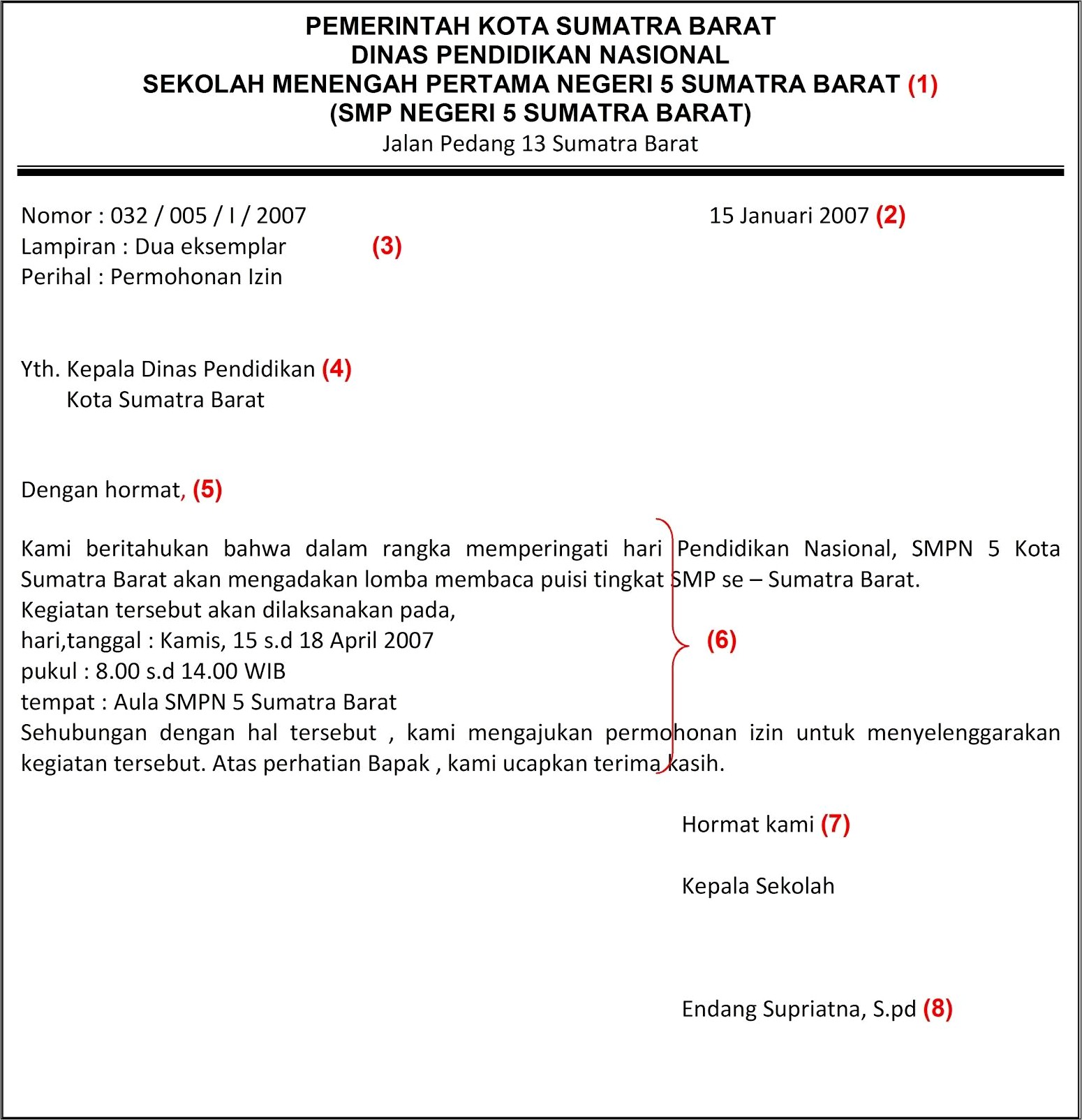 Contoh Soal Mengurutkan Isi Surat Dinas