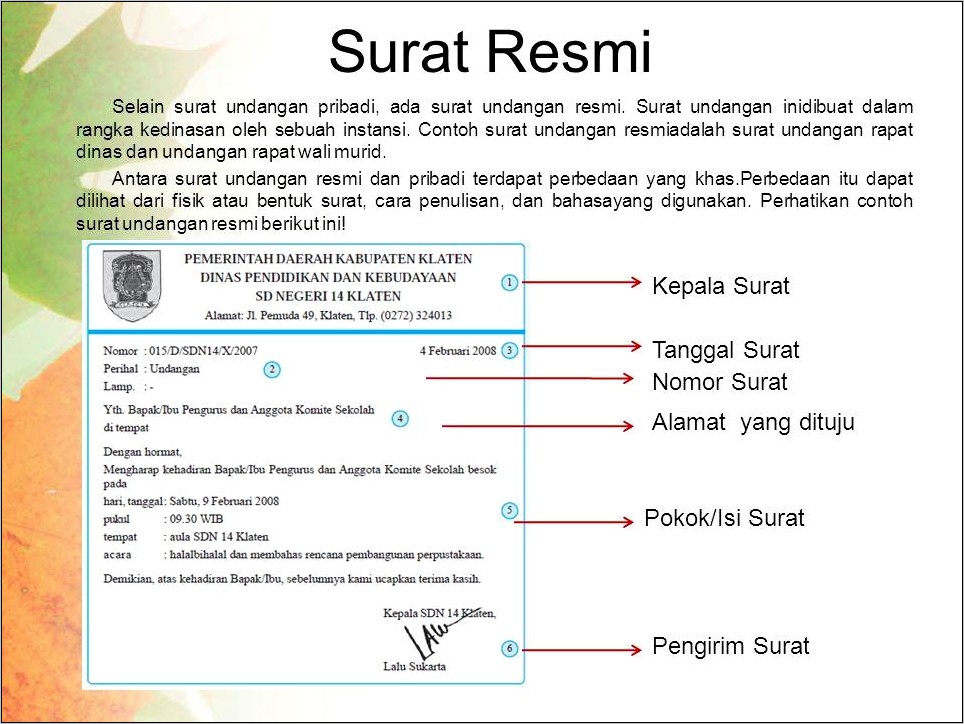 Contoh Soal Menyusun Surat Undangan Resmi