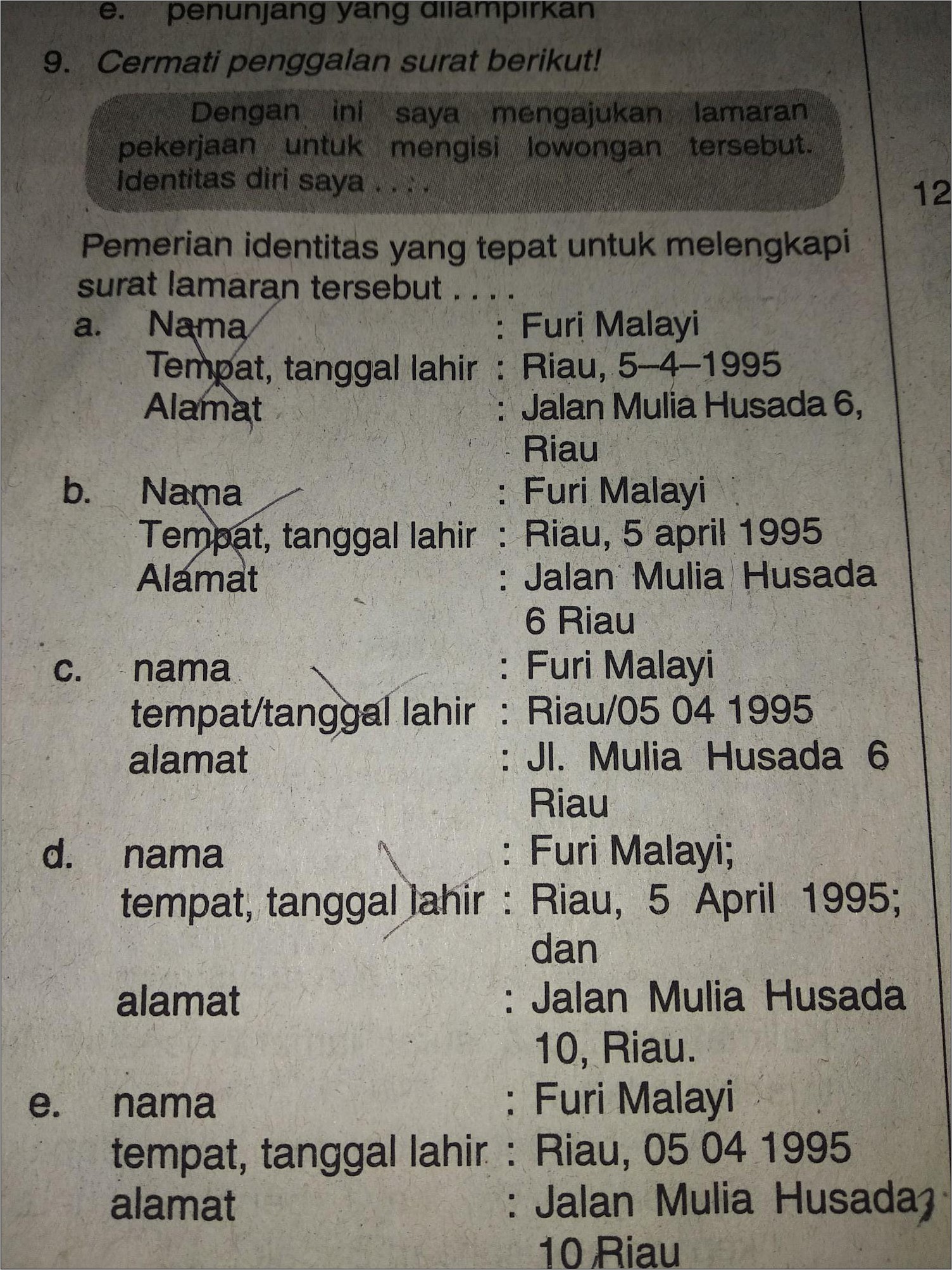 Contoh Soal Penulisan Pemerian Surat Undangan