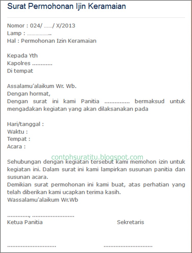 Contoh Surat Ajuan Rekomendasi Kegiatan Seminar Kepada Dinas