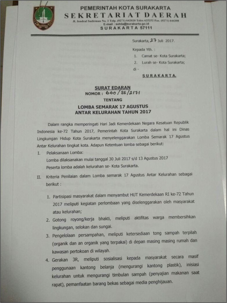 Contoh Surat Amdal Perusahaan Batik