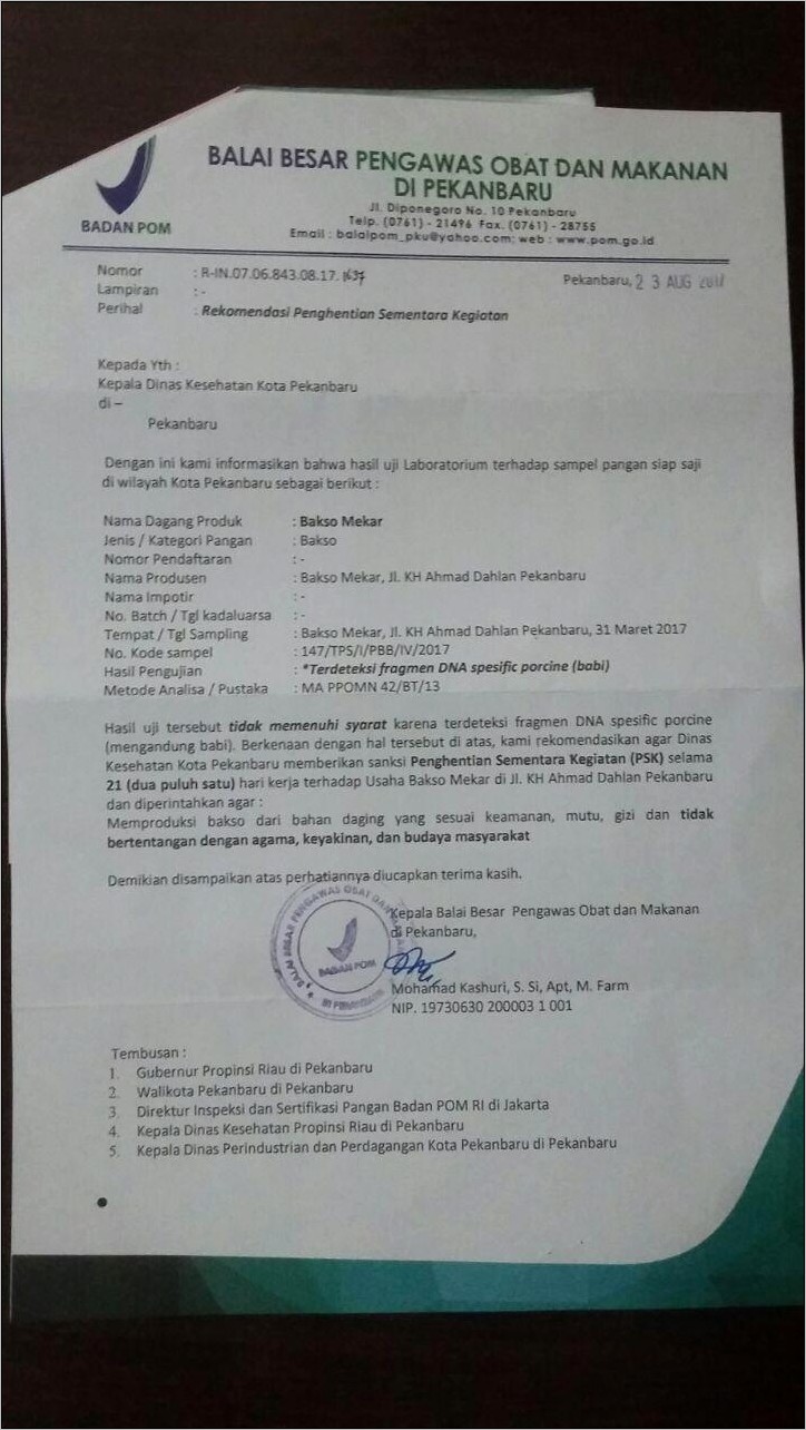 Contoh Surat Audiensi Dinas Kesehatan