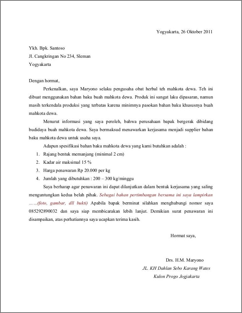 Contoh Surat Balasan Dari Perusahaan Untuk Pkl