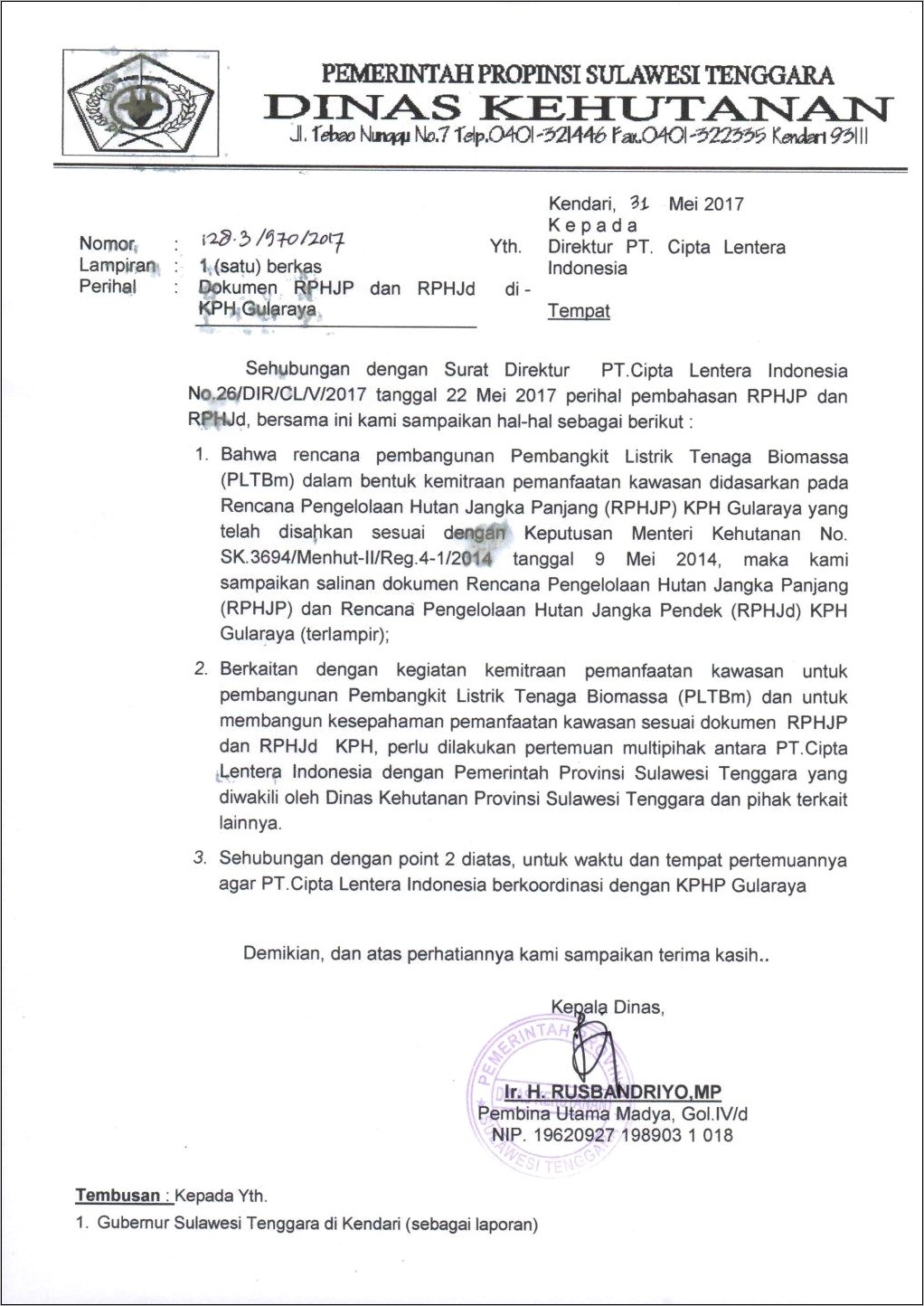 Contoh Surat Balasan Dinas Pemerintah