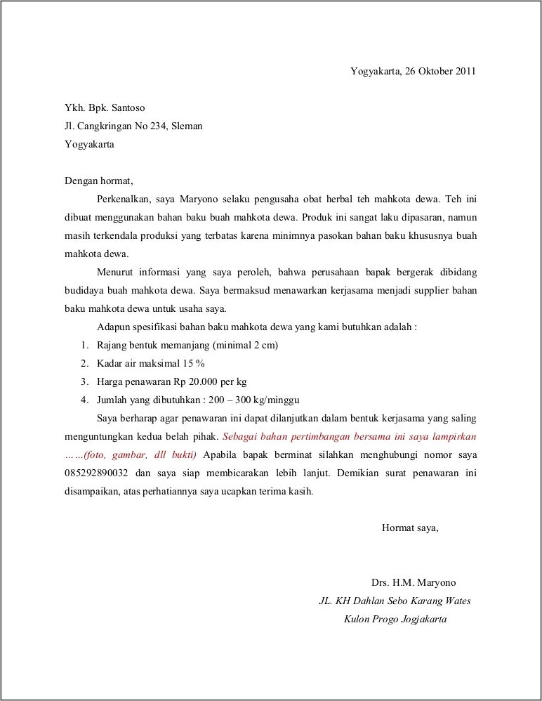 Contoh Surat Balasan Mcu Perusahaan